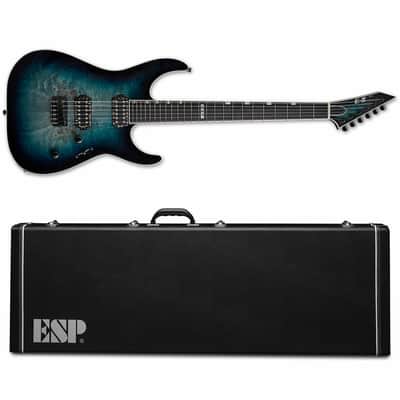 ESP E-II M-II HT BM Mercury Blue Burst with ESP Hard Case - Brand New E2 image 1