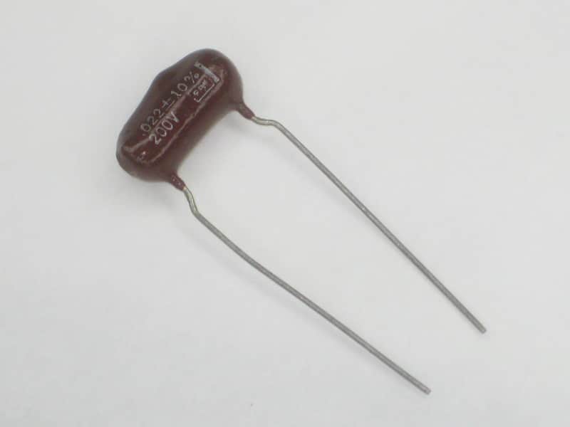 1970s CDE Cornell Dubilier .022uF 200V Capacitor Brown Drop Mylar +-10% Guitar Tone Cap image 1