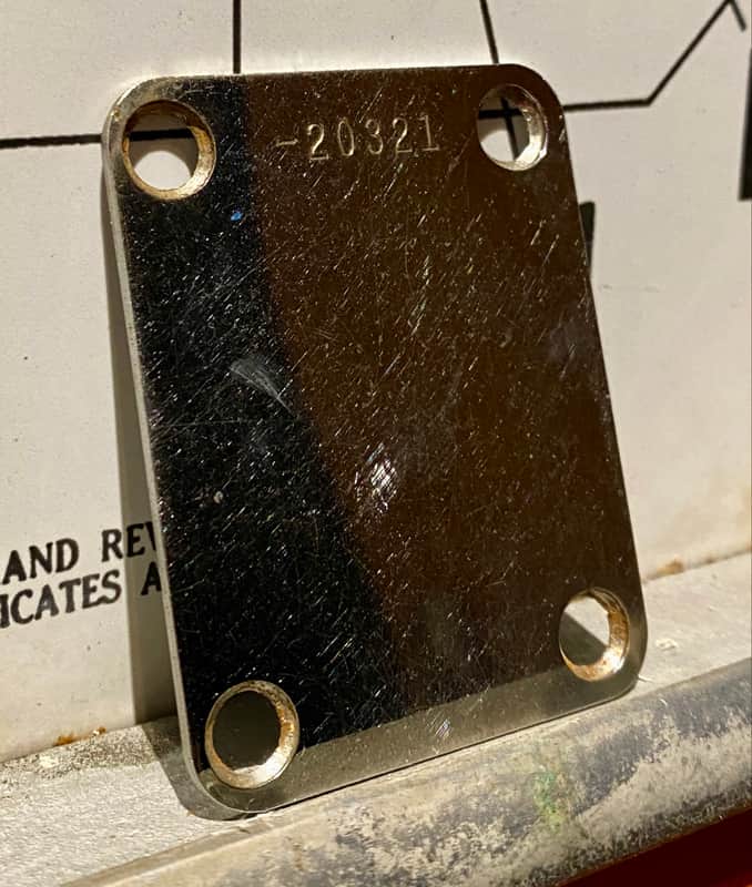 Circa 1957 Fender Stratocaster or Precision Bass guitar neck plate image 1