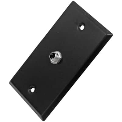 Black Stainless Steel Wall Plate - One 1/4" TRS Stereo Jack image 1