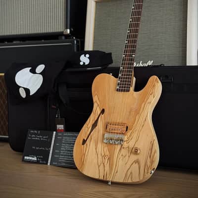 Suwak Custom Guitars Thinline T "Jr." Natural Esche & Olive Body, Korina Hals, Ebenholz Griffbrett uvm. 2026 - Natural image 10