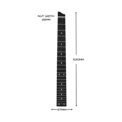 24 Fret Headless Guitar Neck - Maple with Artificial Rosewood Fretboard image 4