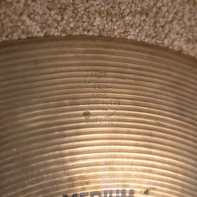 1980s Zildjian 18" A CO Stamp Medium Ride Cymbal 1678g image 6