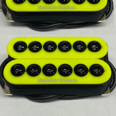 Seymour Duncan Neon Yellow Invader 6 String Humbucker Guitar Pickup Set SH-8b & SH-8n Neck & Bridge image 1