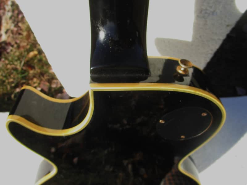 Samick LP Custom Style Guitar, 1990's, Japan, Black, Gold Hardware