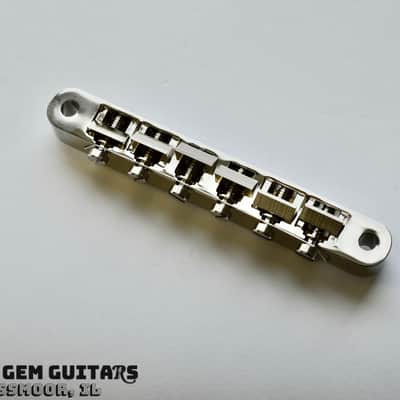 New! Gibson OEM ABR-1 Bridge with posts and thumbwheels Nickel Finish fits Les Paul Standard, ES-335, SG Standard and others! image 4