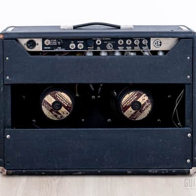 1966 Fender Vibrolux Reverb Black Panel Vintage Tube Amp w/ Jensen C10N, Ftsw image 6