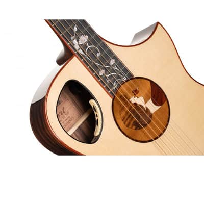Cort ROSELYN Masterpiece Series Roselyn Redux OM Cutaway Body 5pcs Mahogany & Walnut Neck 6-String Acoustic-Electric Guitar w/Hard Case image 7