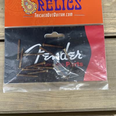 Real Life Relics Fender® Aged Nickel Slot Head Pickup Screws Bass, JM, jag 12 Pack  0018368049    [CC10]