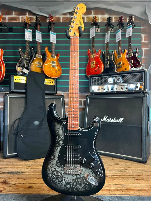 Fender FSR Black Paisley HSS Stratocaster Black Paisley 2012 | Reverb