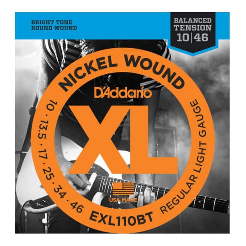 D'Addario EXL110BTx5 (5 sets) Electric Guitar Strings, Balanced Tension, Regular Light (.010-.046) image 1