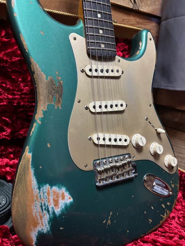 2020 Fender Custom Shop LTD '59 Strat Heavy Relic Aged Sherwood Green w/case image 1