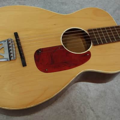 Stella Harmony F-66 USA made acoustic guitar with chipboard case image 1