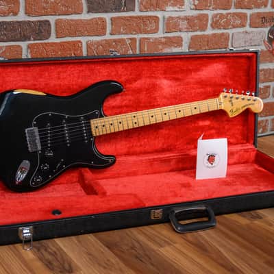 Fender Stratocaster Hardtail Black 1979 w/Hard Shell Case image 2