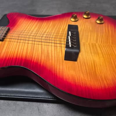 ESP CUSTOM SHOP Climax 1 of 100 ever made! Limited Edition RARE Model Ash Body! Cherry Sunburst 90s 1990's Piezo Electric AAA Flame Top Singlecut Guitar image 12