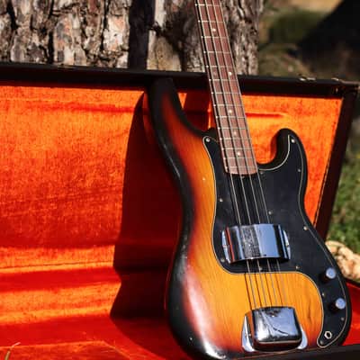 Fender Precision Bass Rosewood Fretboard 1977 | Sunburst image 21