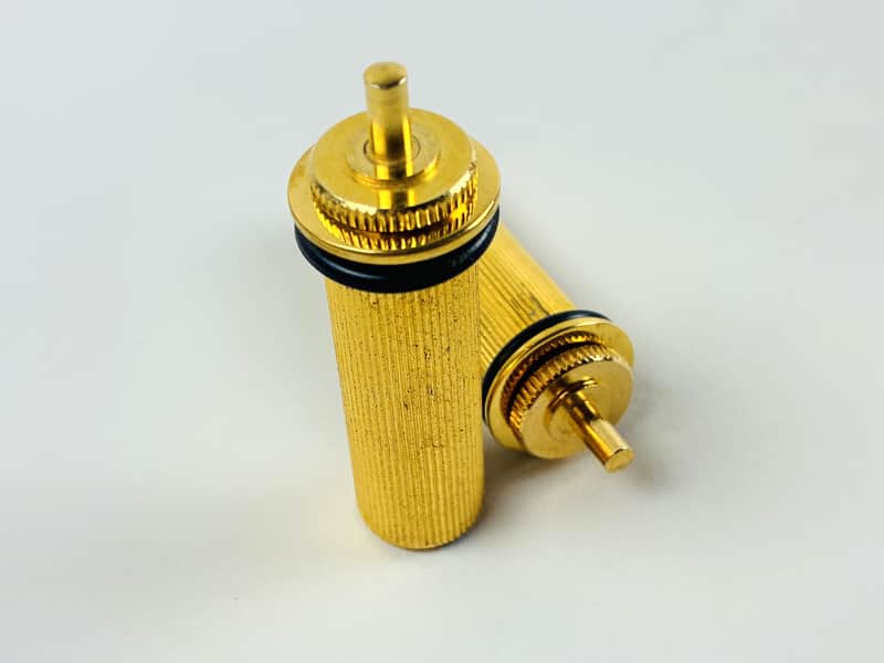 Gibson Vintage Gold Nashville Bridge Anchor Bushings and Thumb wheel's. (Pair) – 1970s/80s 70s/80s image 1