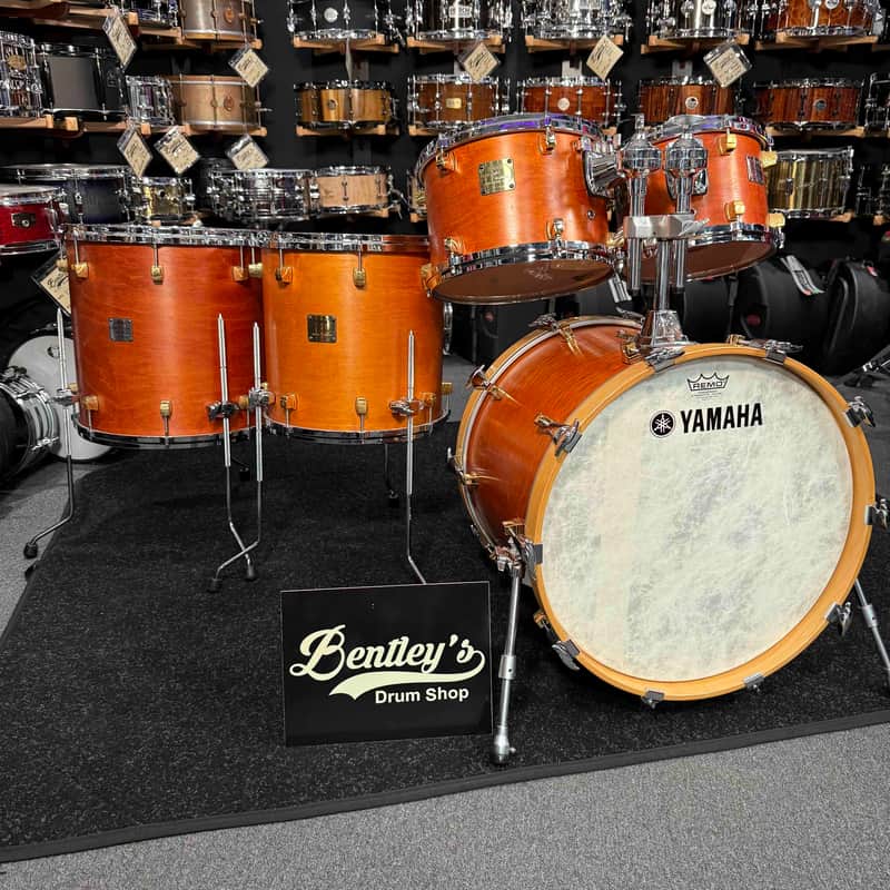 ~RARE!~ Yamaha Maple Custom 5-Piece 10/12/14/16/20 Drum Kit Set in Satin Natural Vintage with SKB Soft-Shell Bags image 1