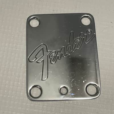 1990's Era Fender USA Stratocaster Guitar Chrome Neckplate Only