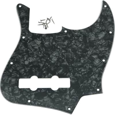 4 String J Bass Style Pickguard Bass Pick Guard Scratch Plate for USA/Mexico Jazz J Bass Black Pearl image 1