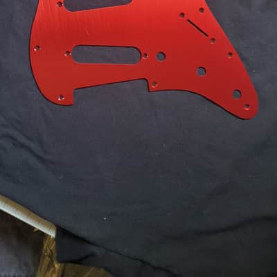 HIVE 11-Hole Strat Style Pickguard SSS Anodized Aluminum - Brushed RED image 1