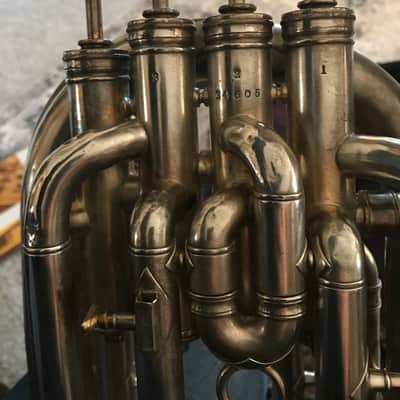 York and Sons Euphonium 4 valve  Vintage  Silver image 6