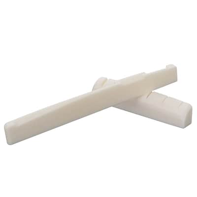 Rosewood Left-handed Slotted 6-String Martin Style Bridge set with Real Bone Saddle and Nut for Acoustic Guitar Replacement Parts image 11