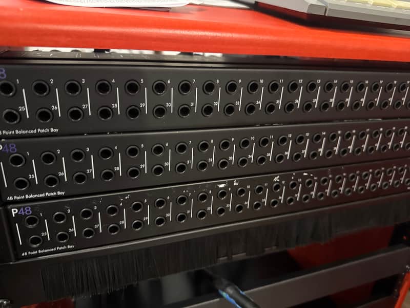 ART P48 Rackmount 48-Point Balanced TRS Patchbay 2019 - Present - Black image 1