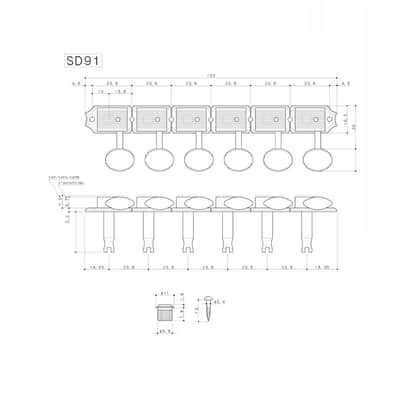 Gotoh Locking Tuners - SD91 - MG - 05M - Nickel - 6 in line 21333NYX image 6