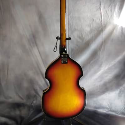Sears Vintage 1960s Violin Bass Guitar Made in Japan 1960s Tobacco Burst image 11