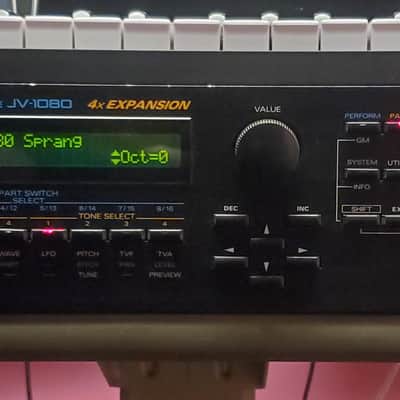 Roland JV-1080 Synthesizer Module with 3 Expansion Cards