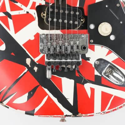 EVH Striped Series Frankenstein Relic Red with Black Stripes image 3