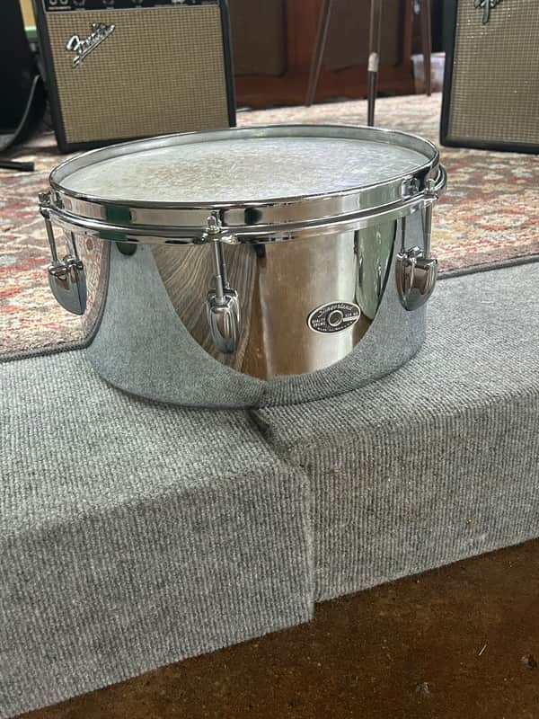 Slingerland 13”x6” Timbale 1970s - Chrome over Brass image 1