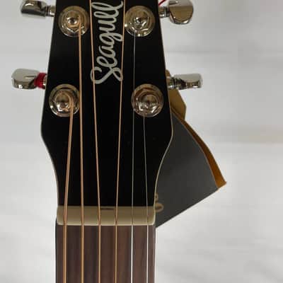 Seagull S6 Classic Dreadnought Acoustic-Electric Guitar, Solid Cedar Top, Black image 5