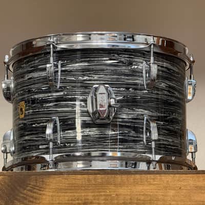 1967 Ludwig 12" Oyster Black Pearl 8x12" Rack Tom image 3