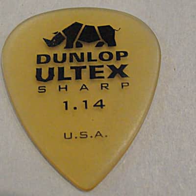 Dunlop 433 ULTEX SHARP 1.14 MM GUITAR PICKS MADE IN THE USA 6 PICKS image 2