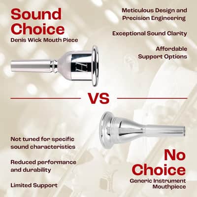 Denis Wick Heritage Tuba Mouthpiece Silver Plated, 2186-4L - Medium-Large Shank image 5