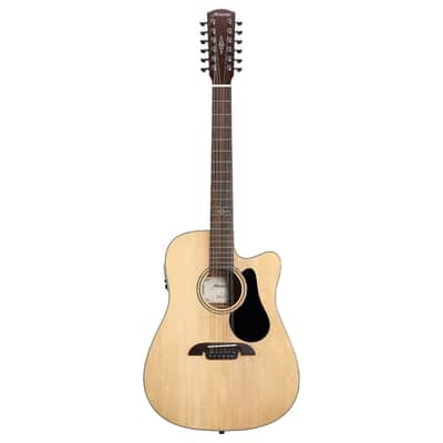 Alvarez AD60ce12 String Artist Dreadnought Guitar Acoustic Electric 12String Cut A Way Natural Finish w BLK Pick Guard image 10