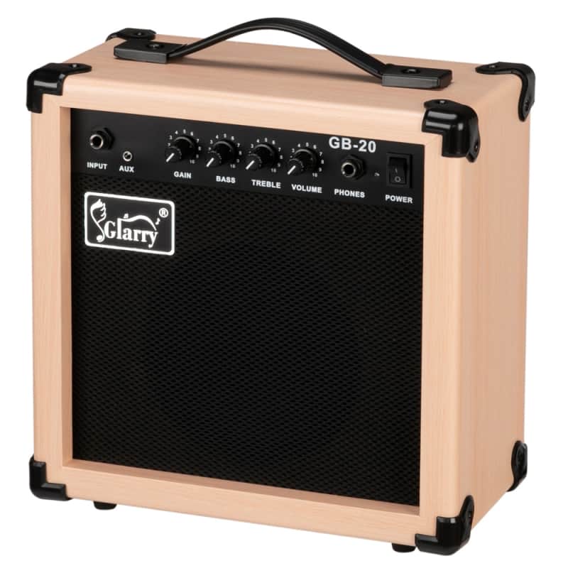 Glarry 20W GB-20 Electric Bass Guitar Amplifier - Natural image 1