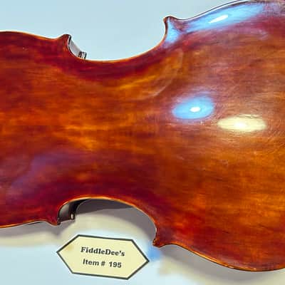 Vintage German violin 4/4 1920s - deep reddish finish high gloss varnish image 3