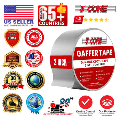5 Core Gaffers Tape 2" 30 Yards 4Pcs Professional Grey Pro Gaff Tape Non Reflective Water Resistant image 12