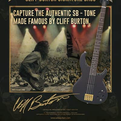 Aria Pro II SB-CLB Cliff Burton Signature w/Gigbag Limited Edition For 2026 Only image 5