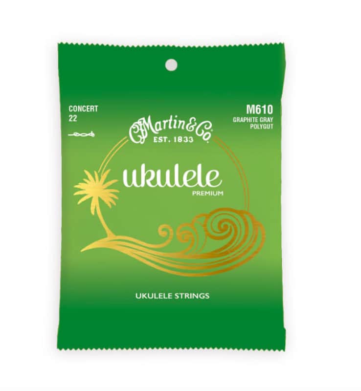 Martin M610 Premium Polygut Concert Ukulele Strings Graphite Gray Polygut 22 image 1