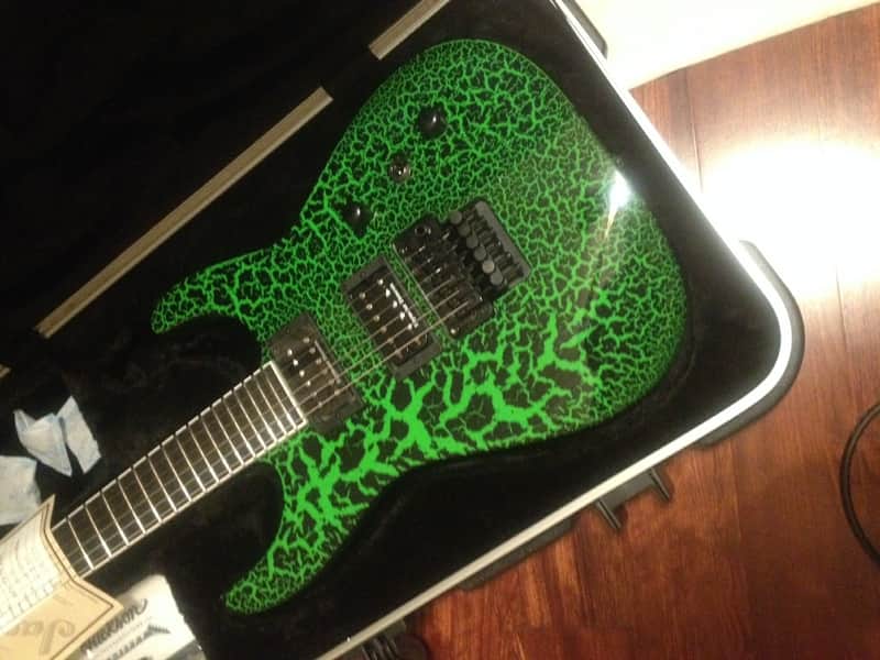 Jackson USA Custom Shop Limited Edition Soloist 2017 Black Green Crackle Hardshell Case Included image 1