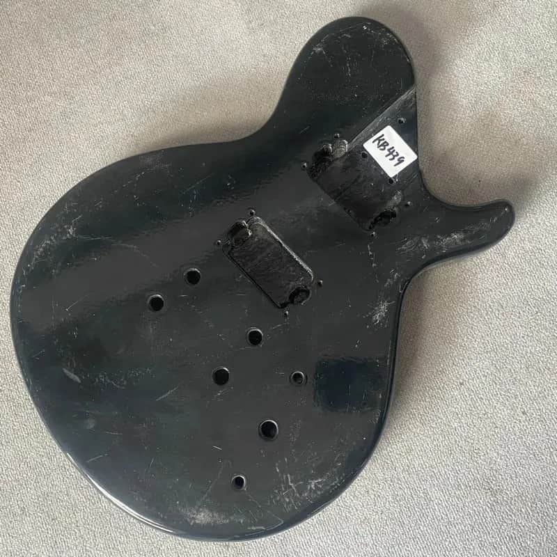Black Basswood Guitar Single Cut Body image 1