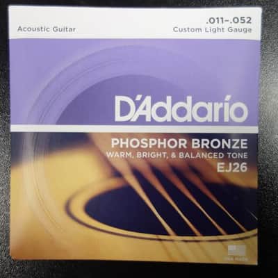 D'addario EJ-26 Phoshor Bronze 11-52 Custom Light image 1