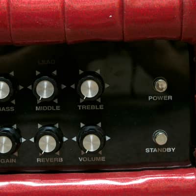 Kustom TRT100 100 Watt Tube Guitar Amplifier Head Red Tuck and Roll image 3