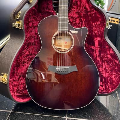 Taylor 524ce Grand Auditorium Cutaway Mahogany Ebony Binding Acoustic-Electric Guitar w/Case image 2