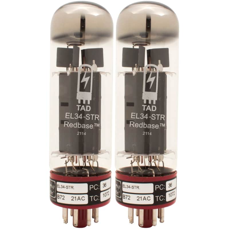 EL34-STR, Redbase, Tube Amp Doctor, Matched Vacuum Tube, Matched Pair image 1