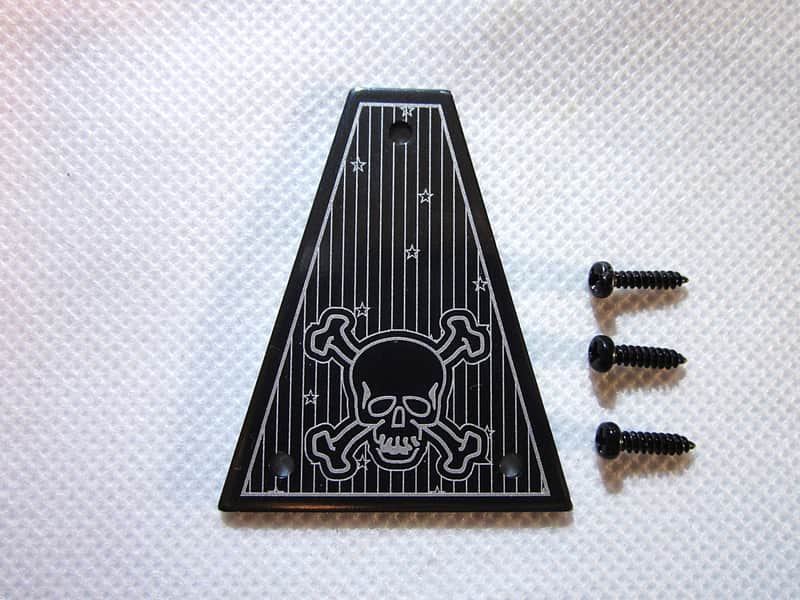 Skull Head Truss Rod Cover for Jackson Guitars with Triangle 3 Hole mounting Truss Rod Cover image 1